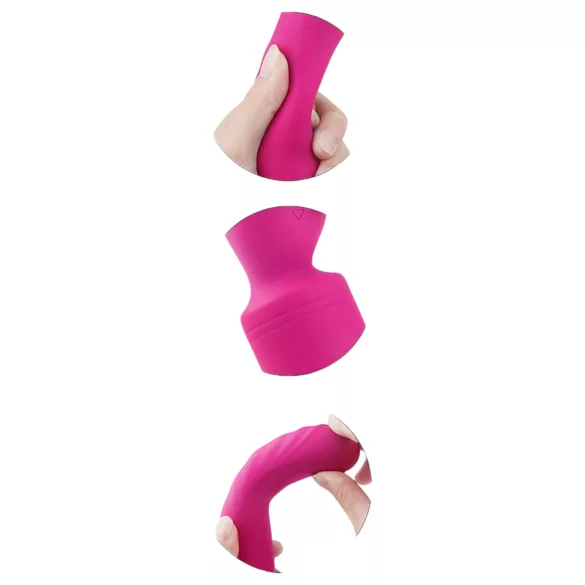 Vibes of Love - vibrador masajeador recargable con calor - silicona rosa