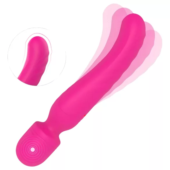 Vibes of Love - vibrador masajeador recargable con calor - silicona rosa
