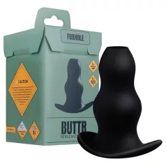 BUTTR Foxhole - dilatador anal hueco - silicona negra