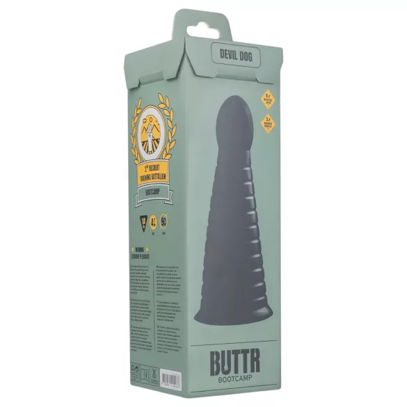 BUTTR Devil Dog - consolador con ventosa - silicona - negro