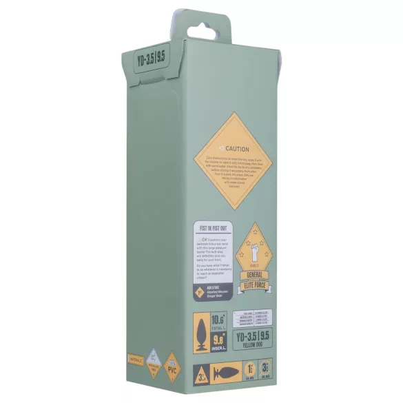 BUTTR Yellow Dog - consolador con ventosa - silicona negra