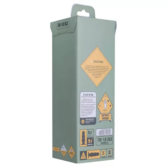 BUTTR Tactical III - consolador con ventosa - silicona negra