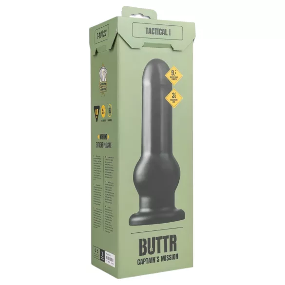 BUTTR Tactical I - consolador con ventosa - silicona negra