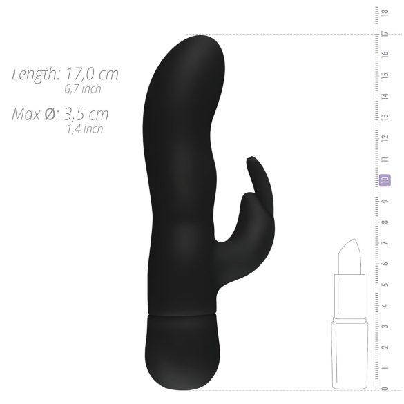 Easytoys Mad Rabbit - vibrador para punto G y estimulador de clítoris - negro