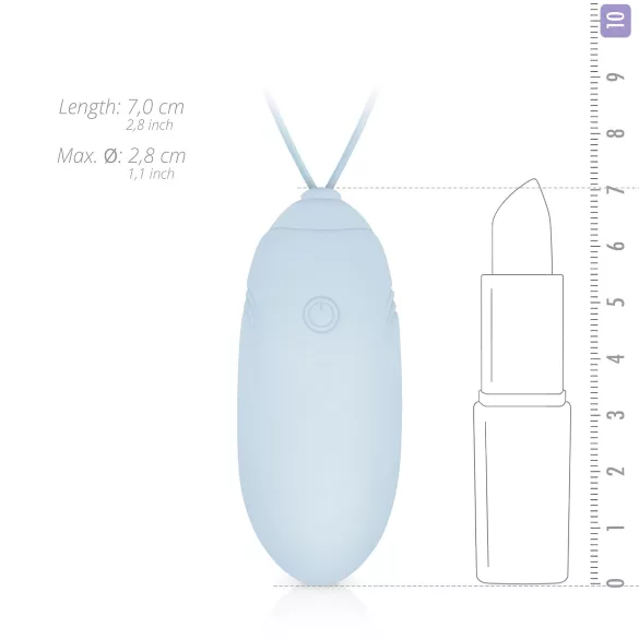 LUV EGG - huevo vibrador recargable con control remoto - silicona azul