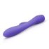 Vibrador conejo púrpura con brazo estimulador.