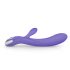 Vibrador conejo púrpura con brazo estimulador.