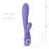 Vibrador conejo púrpura con brazo estimulador.