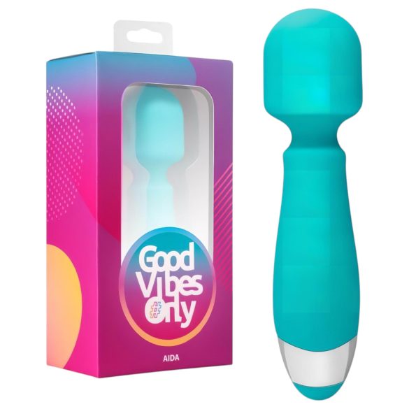Good Vibes Aida - vibrador masajeador resistente al agua - silicona turquesa