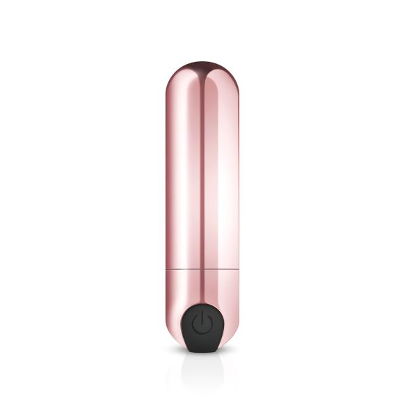Bala Rosa Dorada - mini vibrador recargable (color oro rosado)