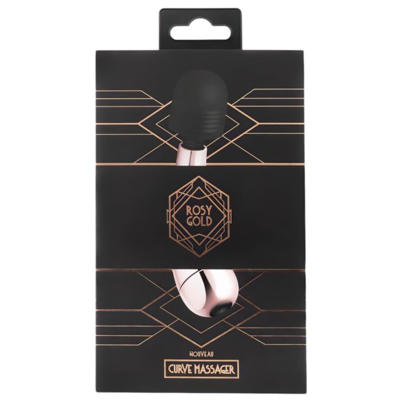 Rosy Gold - masajeador vibrador mini curvo - color oro rosa