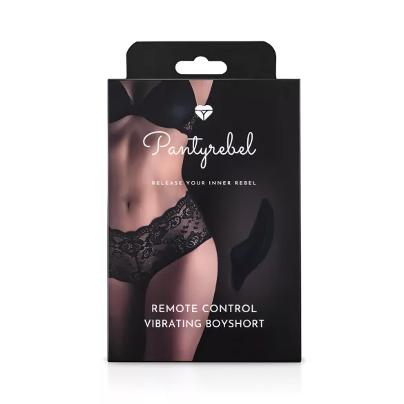 Pantyrebel - braga vibradora recargable con control remoto - negro S-L