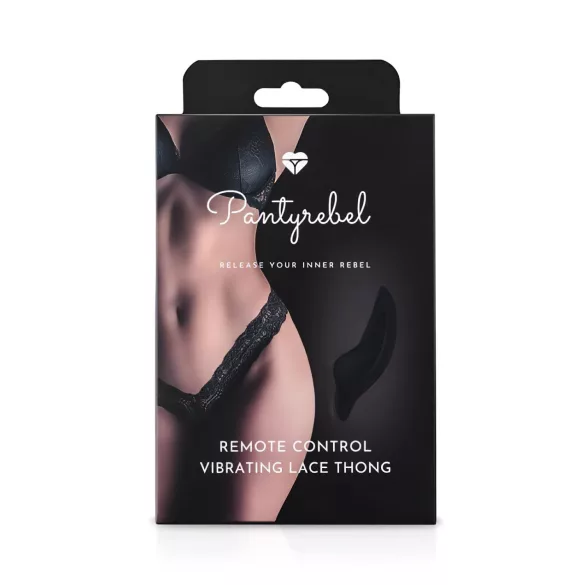 Pantyrebel - tanga vibrador recargable con control remoto - encaje negro S-L