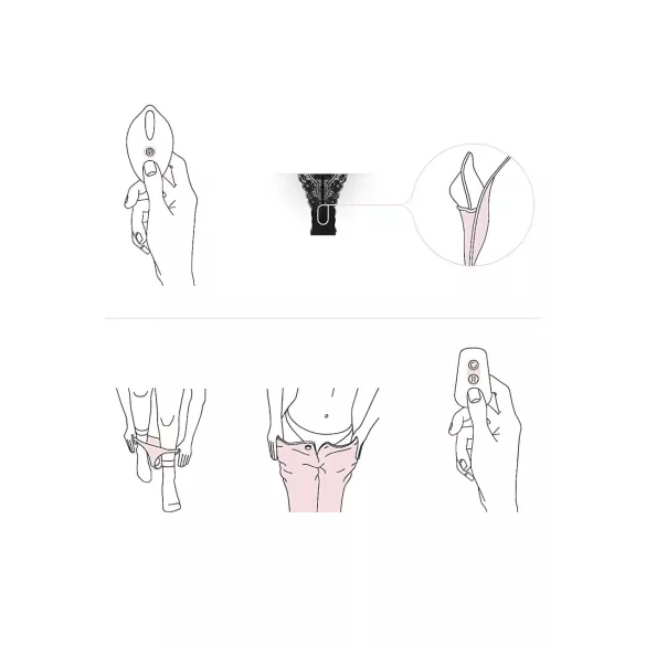 Pantyrebel - tanga vibrador recargable con control remoto - encaje negro S-L