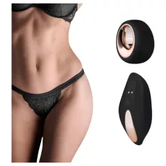   Pantyrebel - bragas tanga negras con vibración, a batería y con mando por radio (talla S-L)
