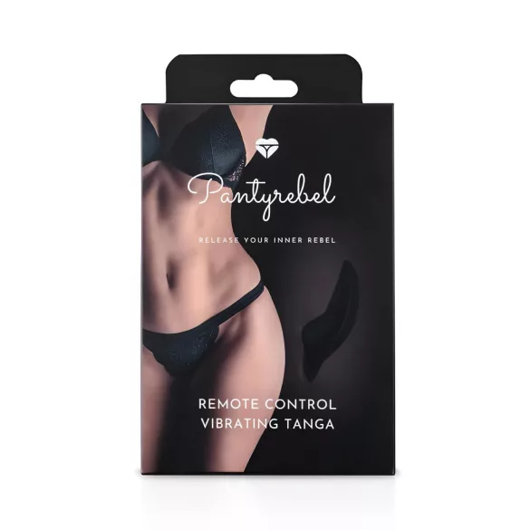 Pantyrebel - braga vibradora recargable con control remoto - negro (S-L)