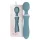 Bloom Orchid Wand - vibrador masajeador recargable - silicona turquesa