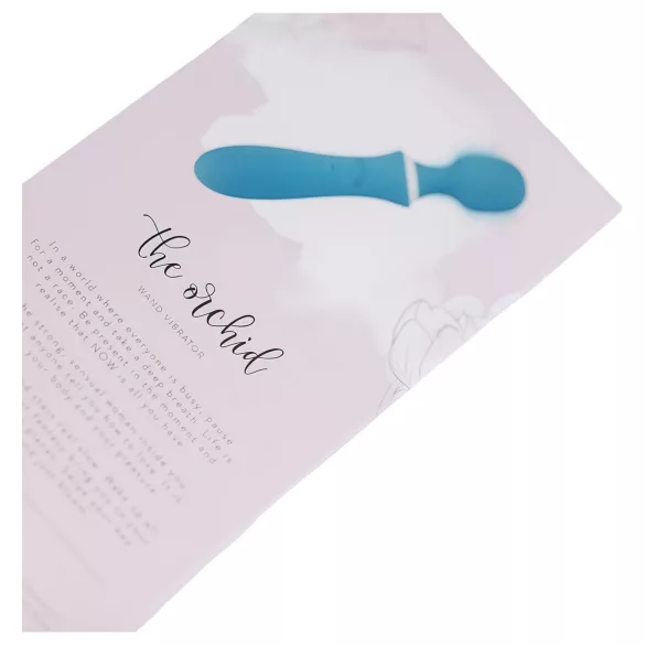 Bloom Orchid Wand - vibrador masajeador recargable - silicona turquesa