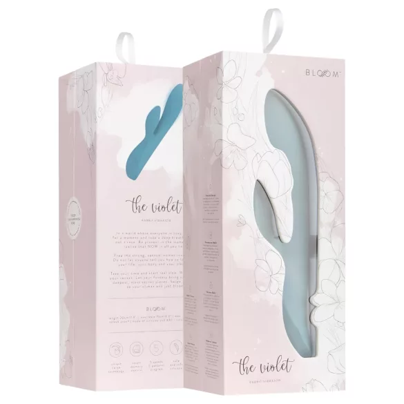 Bloom Violet Rabbit - vibrador conejito punto G y clítoris - silicona turquesa