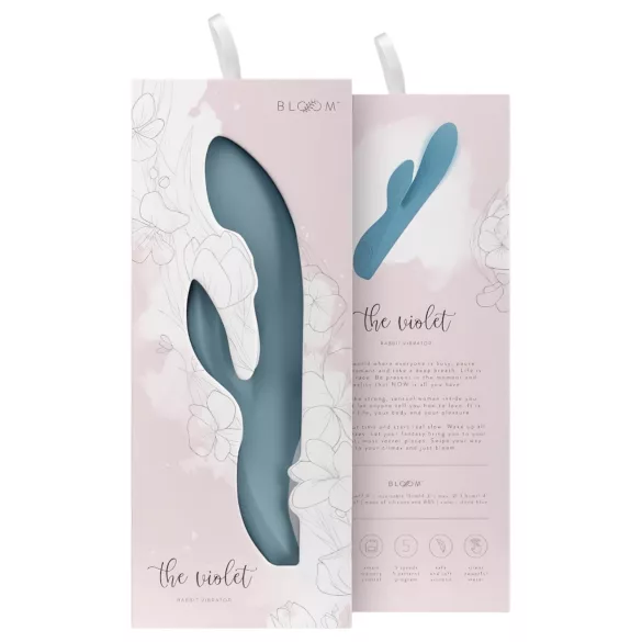 Bloom Violet Rabbit - vibrador conejito punto G y clítoris - silicona turquesa