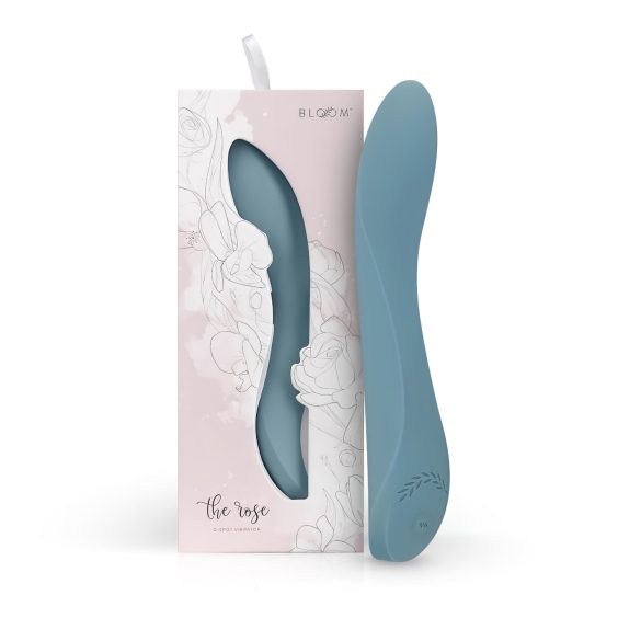 Bloom Rose - vibrador punto G recargable de silicona (turquesa)