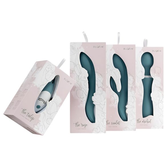 Bloom Rose - vibrador punto G recargable de silicona - turquesa