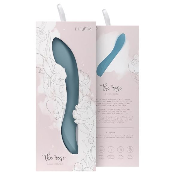 Bloom Rose - vibrador punto G recargable de silicona - turquesa