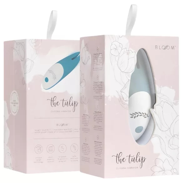 Bloom Tulip - vibrador de clítoris recargable - silicona turquesa