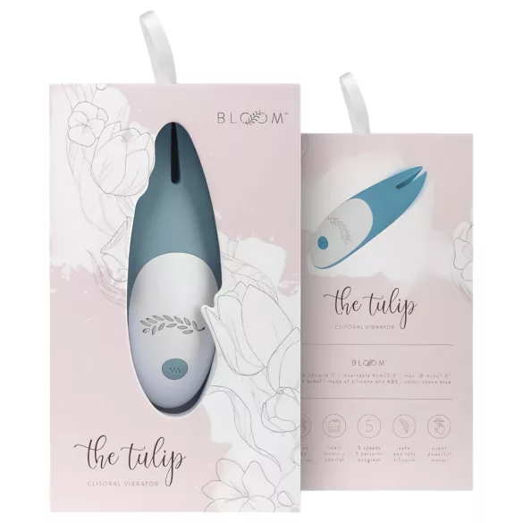 Bloom Tulip - vibrador de clítoris recargable - silicona turquesa