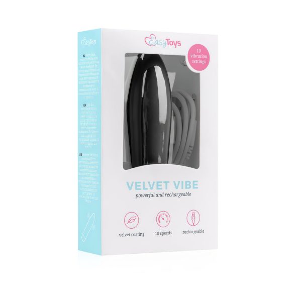 Easytoys Velvet Vibe - vibrador recargable (negro)