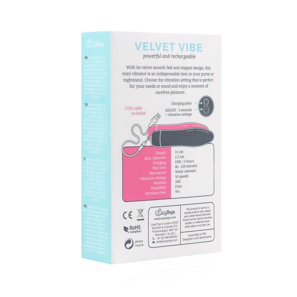 Easytoys Velvet Vibe - vibrador recargable (negro)