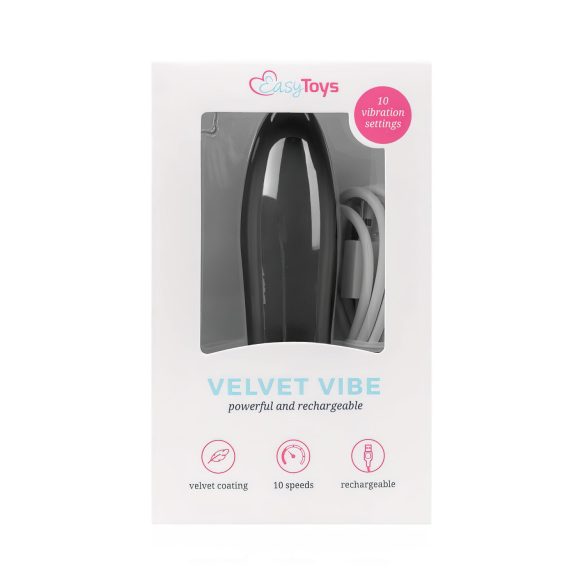 Easytoys Velvet Vibe - vibrador recargable (negro)