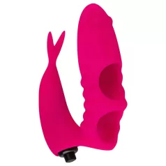 Easytoys - Vibrador para dedo 2 en 1 - silicona rosa