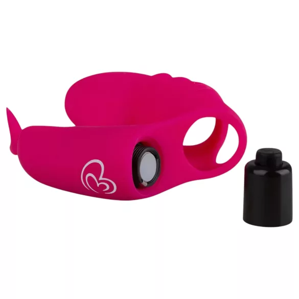 Easytoys - Vibrador para dedo 2 en 1 - silicona rosa