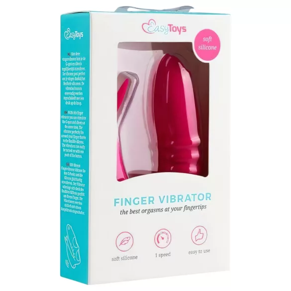 Easytoys - Vibrador para dedo 2 en 1 - silicona rosa