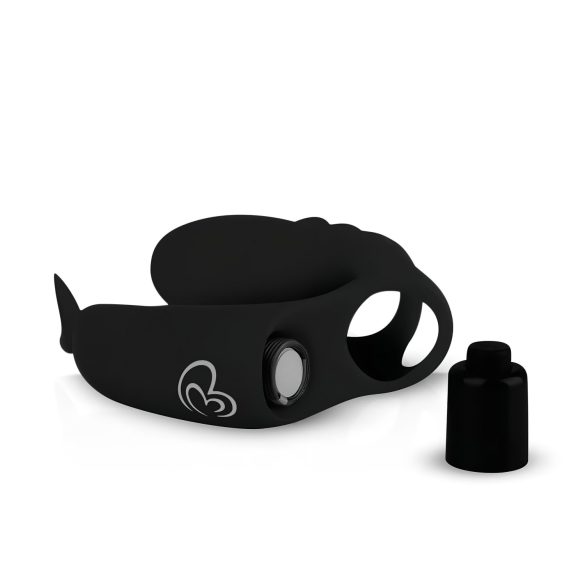 Easytoys - Vibrador para dedo 2 en 1 - silicona negra