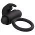 EasyToys Bunny - anillo vibrador para pene - silicona negra