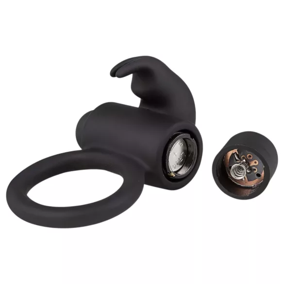 EasyToys Bunny - anillo vibrador para pene - silicona negra