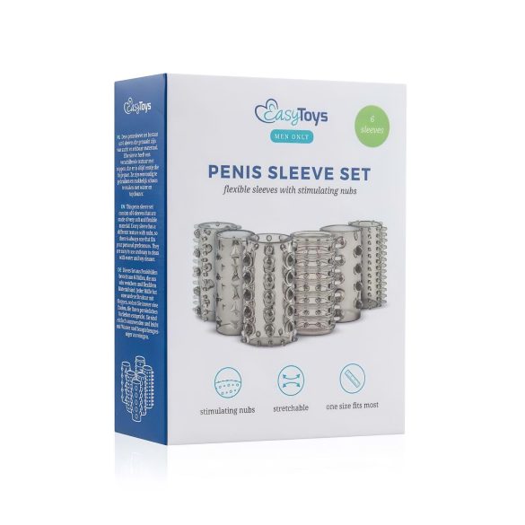 Easytoys Juego de fundas para pene - gris (6pzas)