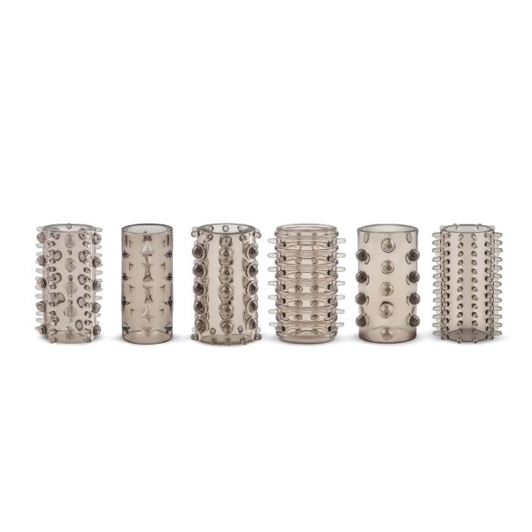 Easytoys - funda para pene - set múltiple - silicona gris (6 unidades)