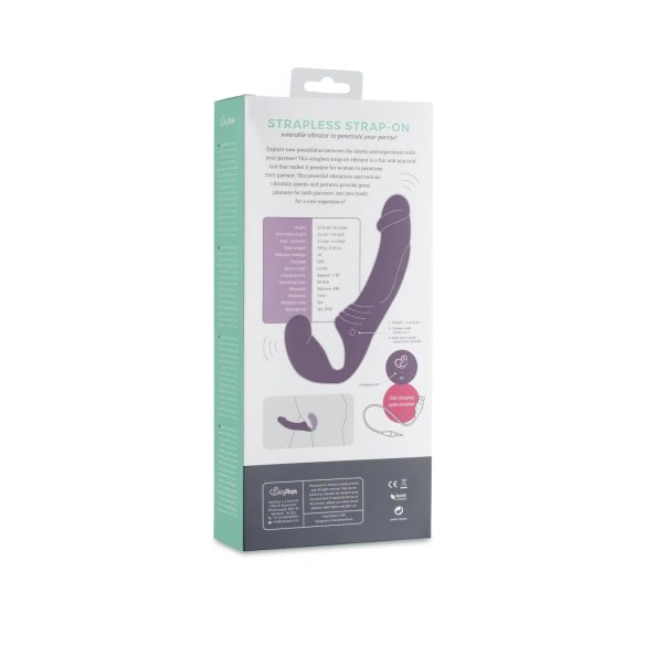 Easytoys - consolador strap-on vibrador recargable sin arnés lila