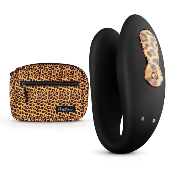 Panthra Zuna - vibrador para parejas recargable e impermeable (leopardo-negro)