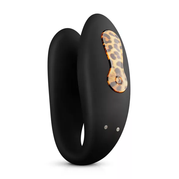 Panthra Zuna - vibrador para parejas recargable e impermeable - leopardo negro