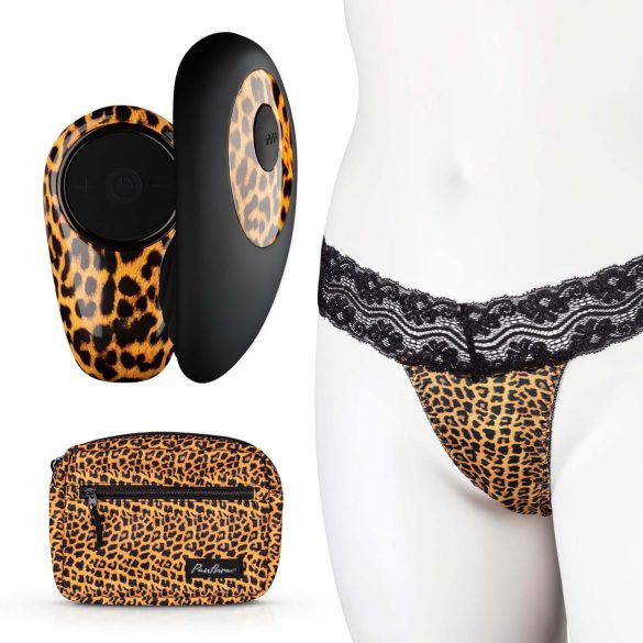 Panthra Tania - bragas vibradoras (leopardo-negro)