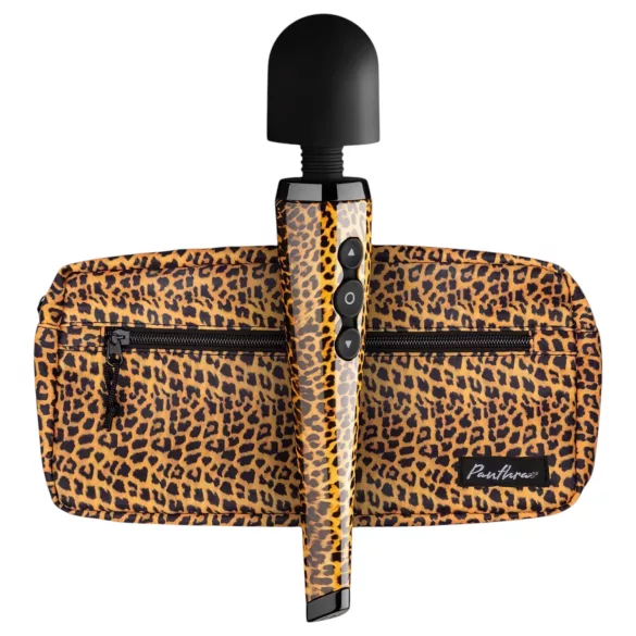 Panthra Shaka Wand - vibrador masajeador recargable - leopardo negro