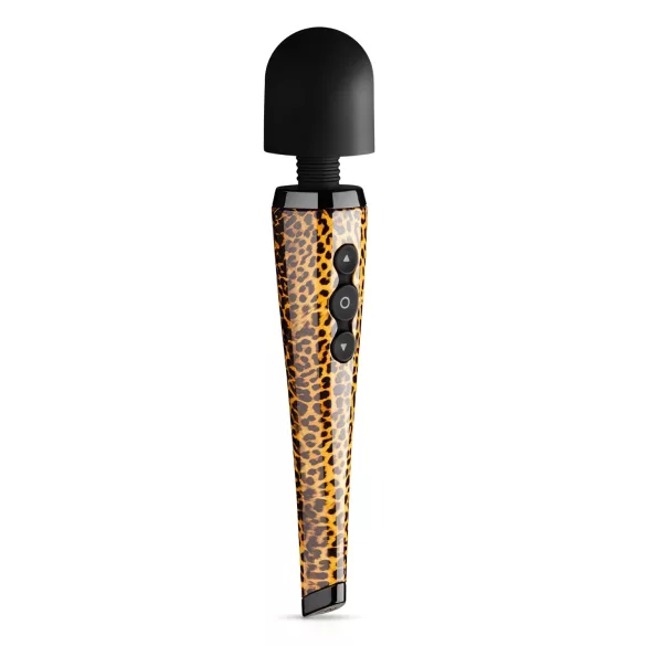 Panthra Shaka Wand - vibrador masajeador recargable - leopardo negro