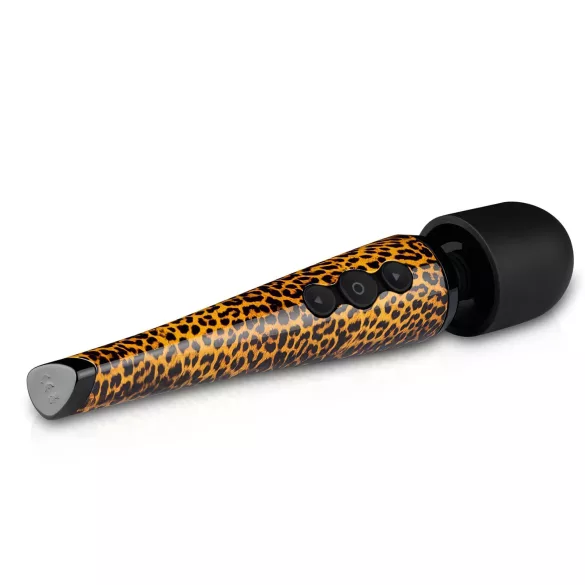 Panthra Shaka Wand - vibrador masajeador recargable - leopardo negro