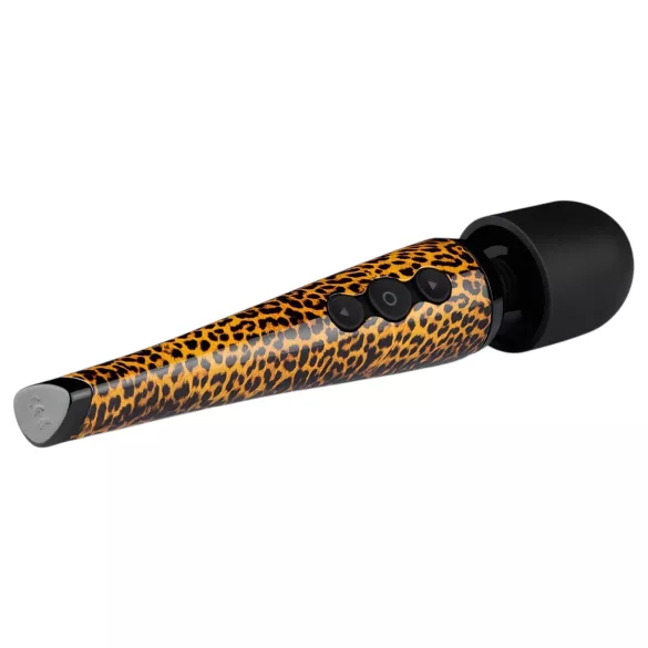 Panthra Shaka Wand - vibrador masajeador recargable - leopardo negro