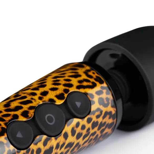Panthra Shaka Wand - vibrador masajeador recargable - leopardo negro