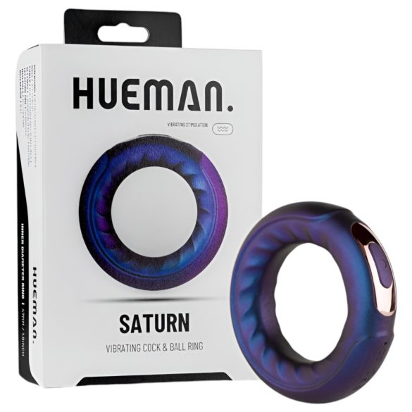 Hueman Saturn - anillo vibrador recargable resistente al agua - silicona lila
